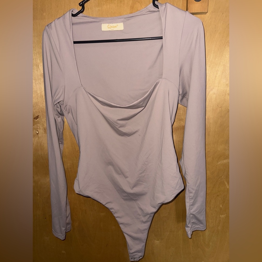 Long Sleeve Bodysuit in Light Mauve